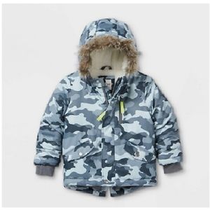 Cat & Jack Gray Camo Heavyweight Parka
